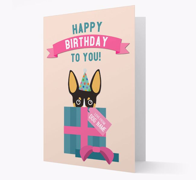 Personalised 'Happy Birthday to you! Love {dogsName}' Card